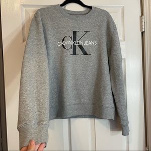Calvin Klein Gray Logo Pullover Large